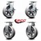 Service Caster 6'' V-Groove Semi Steel Caster Set with Bronze Bearings 2 Brakes 2 Rigid, 4PK SCC-20S620-VGBZ-TLB-2-R-2 - alternate 3